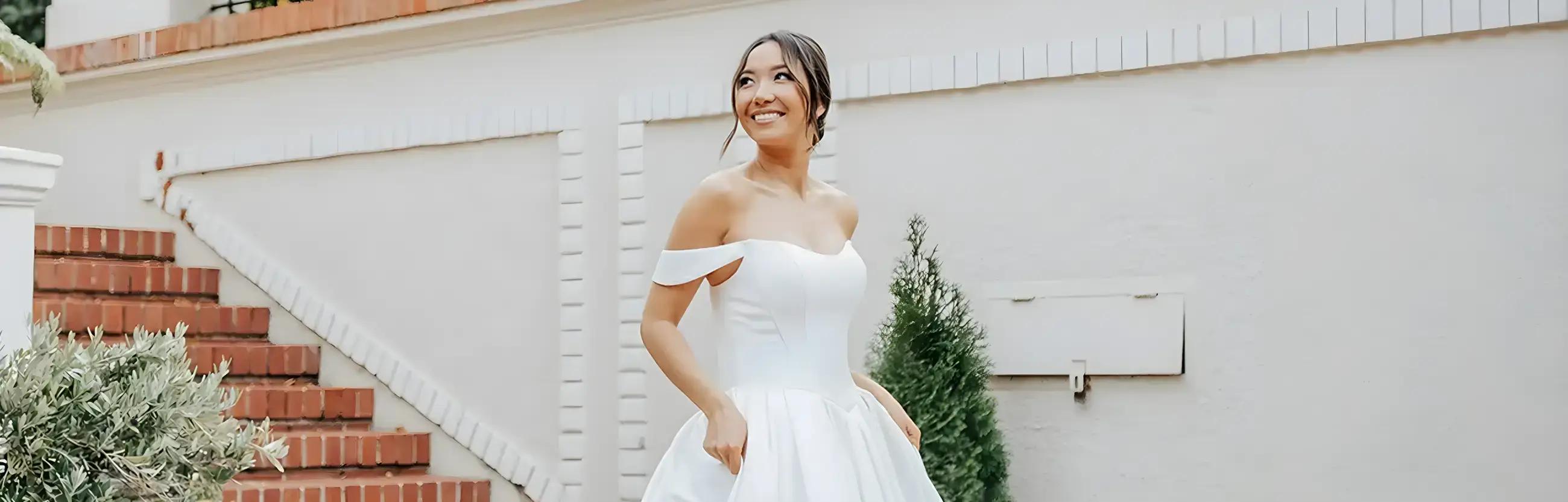 Model wearing a bridal dress