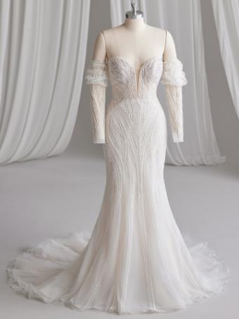 Maggie Sottero #Positano (23SS702A01) #4 All Ivory (gown with Ivory Illusion) thumbnail