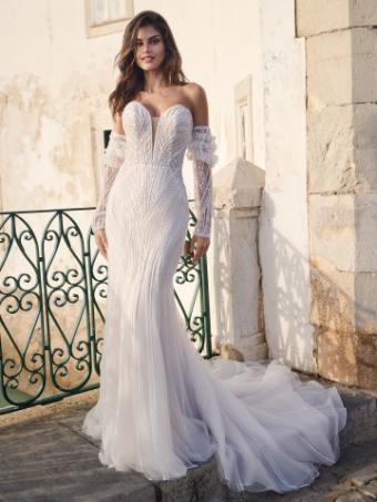 Maggie Sottero #Positano (23SS702A01) #0 All Ivory (gown with Ivory Illusion) thumbnail