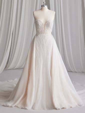 Maggie Sottero #Positano (23SS702A01) #6 All Ivory (gown with Ivory Illusion) thumbnail