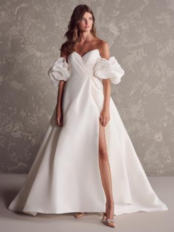 Maggie Sottero #NISHA (24MS214A01) #3 Diamond White (gown with Natural Illusion) thumbnail